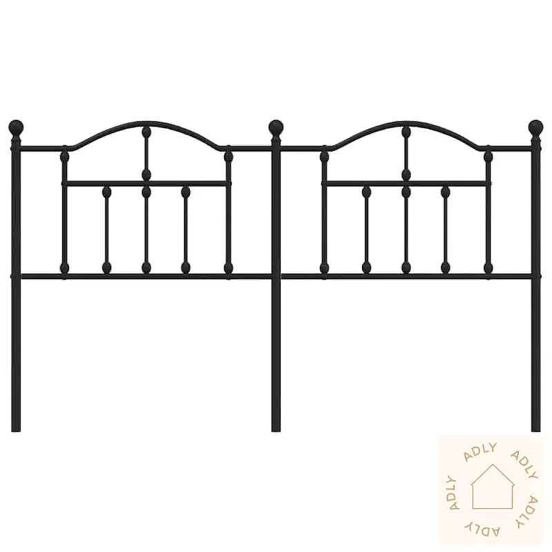 Sengegavl I Metall Svart 180 Cm