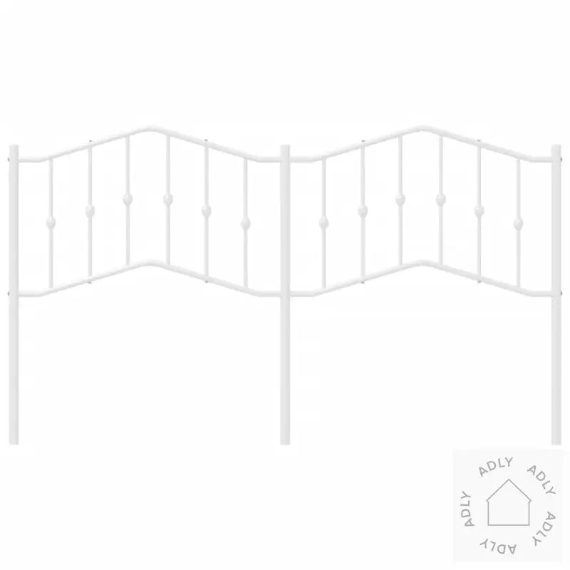Sengegavl I Metall Hvit 160 Cm