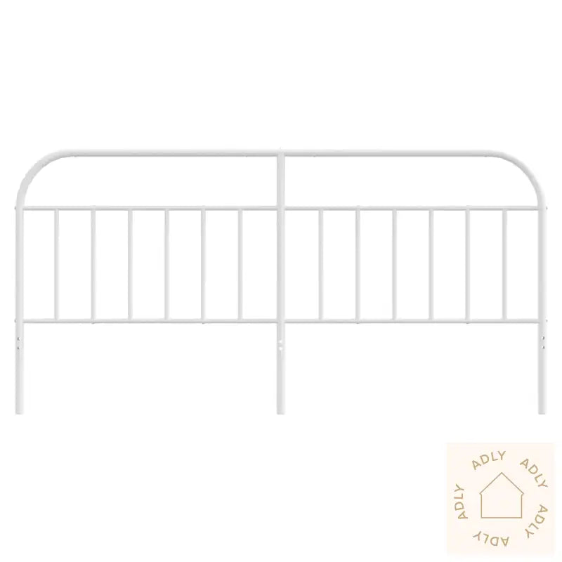 Sengegavl I Metall Hvit 200 Cm