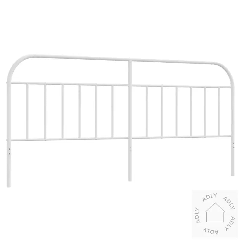 Sengegavl I Metall Hvit 200 Cm