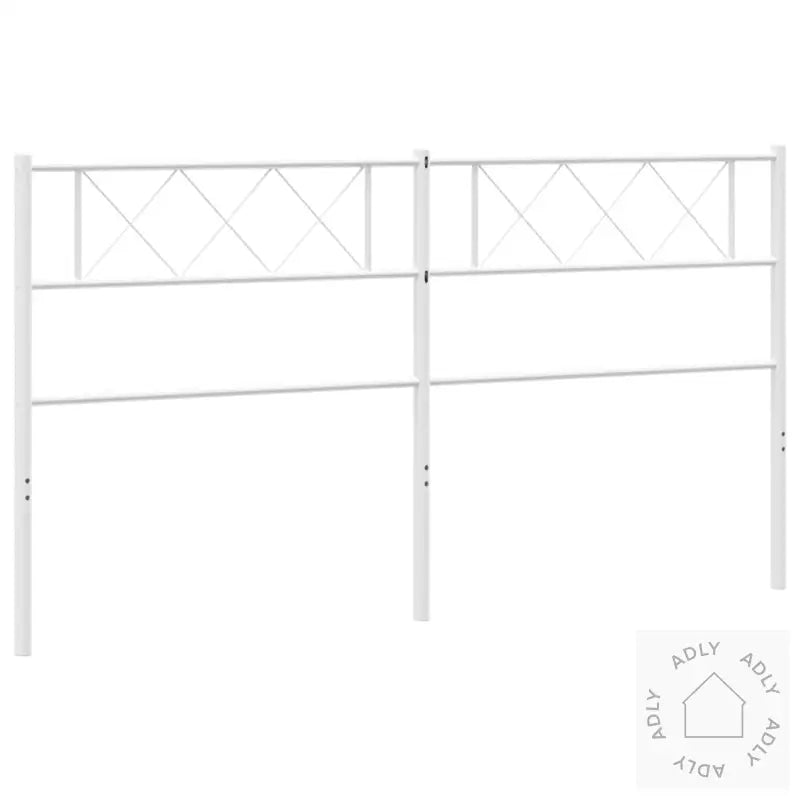 Sengegavl I Metall Hvit 193 Cm