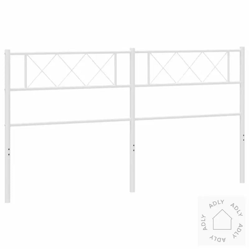Sengegavl I Metall Hvit 193 Cm
