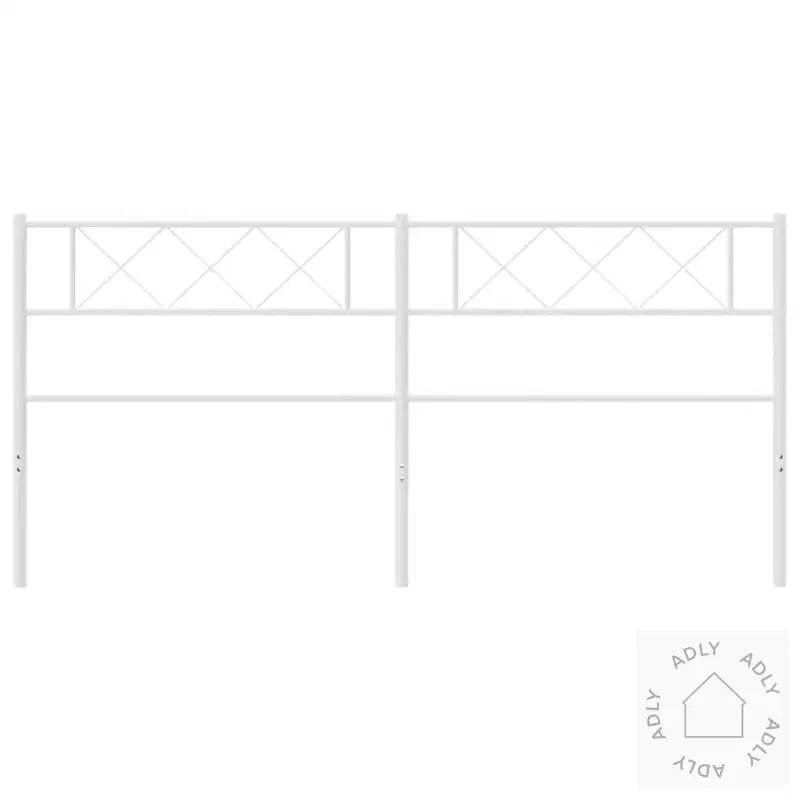 Sengegavl I Metall Hvit 193 Cm