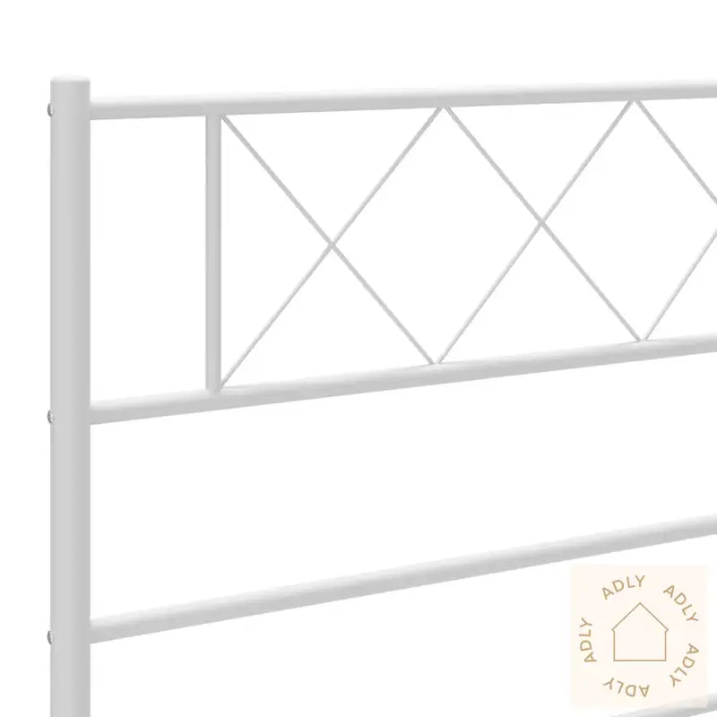 Sengegavl I Metall Hvit 193 Cm