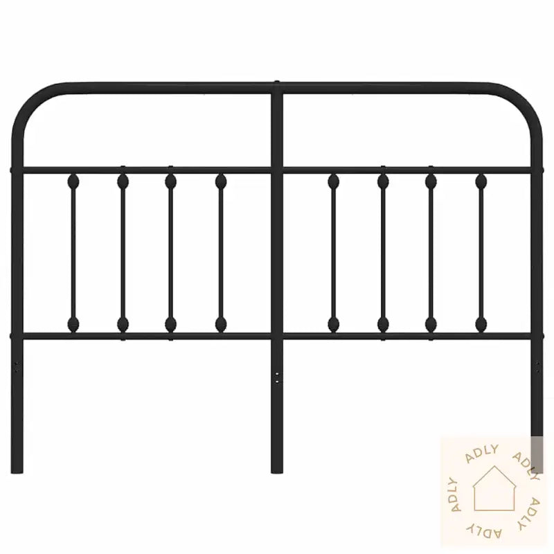 Sengegavl I Metall Svart 150 Cm