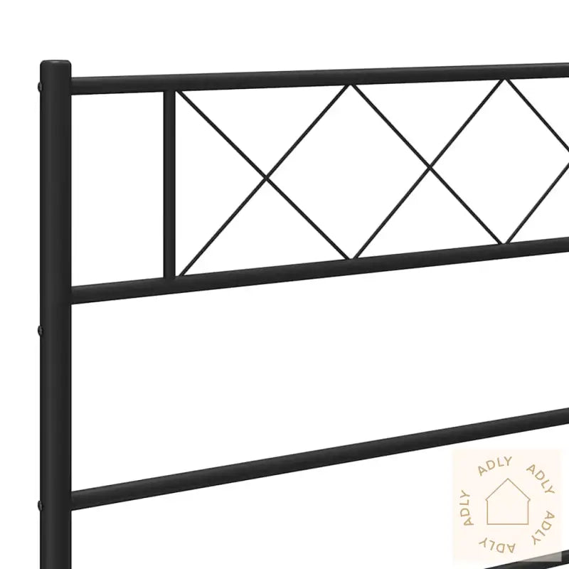 Sengegavl I Metall Svart 180 Cm