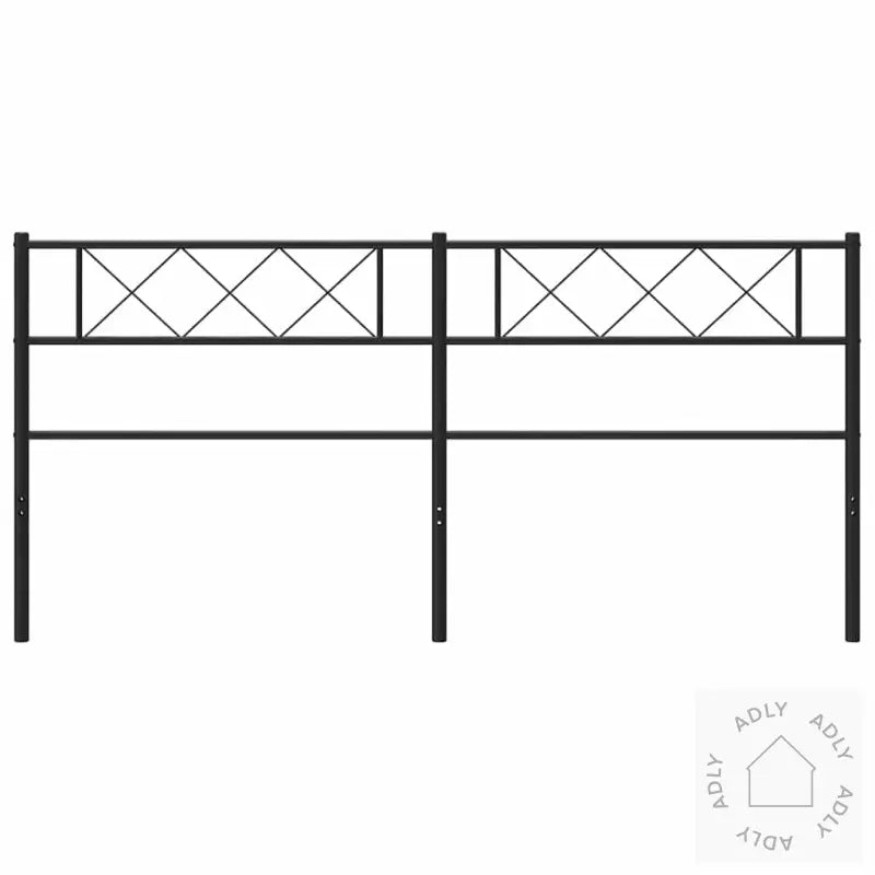 Sengegavl I Metall Svart 180 Cm