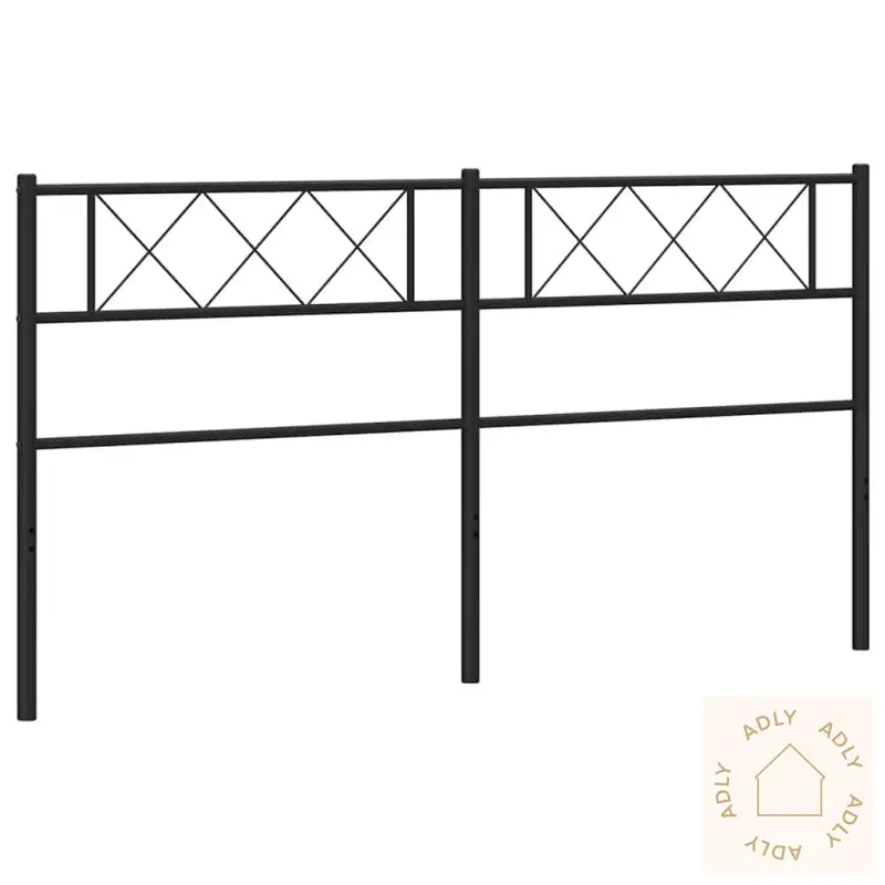 Sengegavl I Metall Svart 180 Cm
