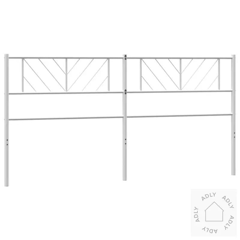 Sengegavl I Metall Hvit 193 Cm