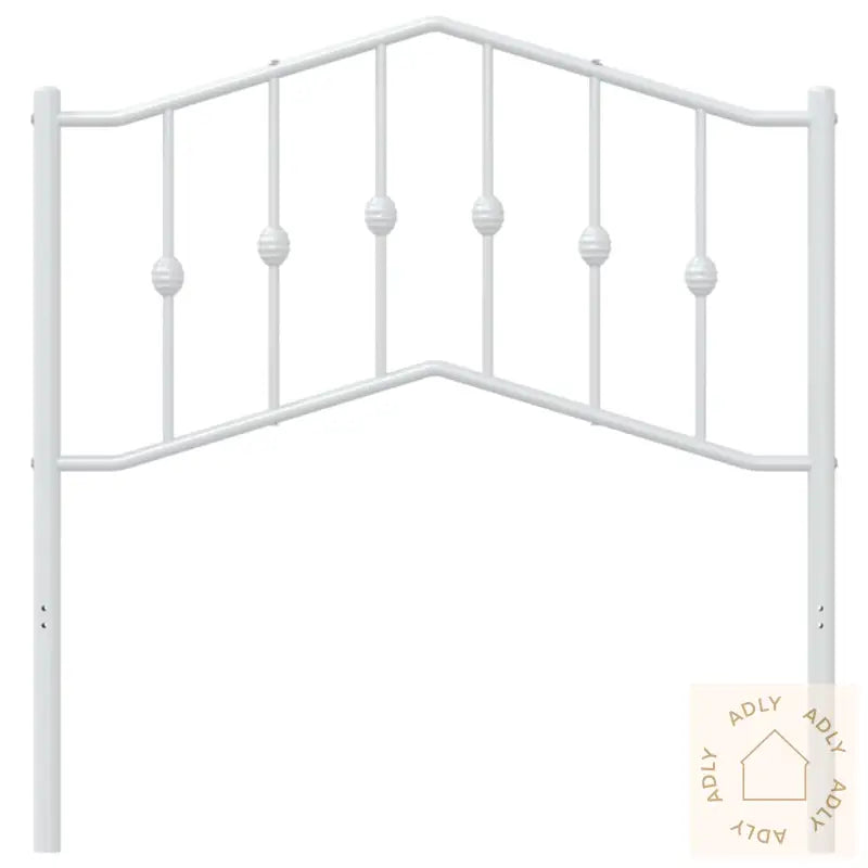 Sengegavl I Metall Hvit 90 Cm