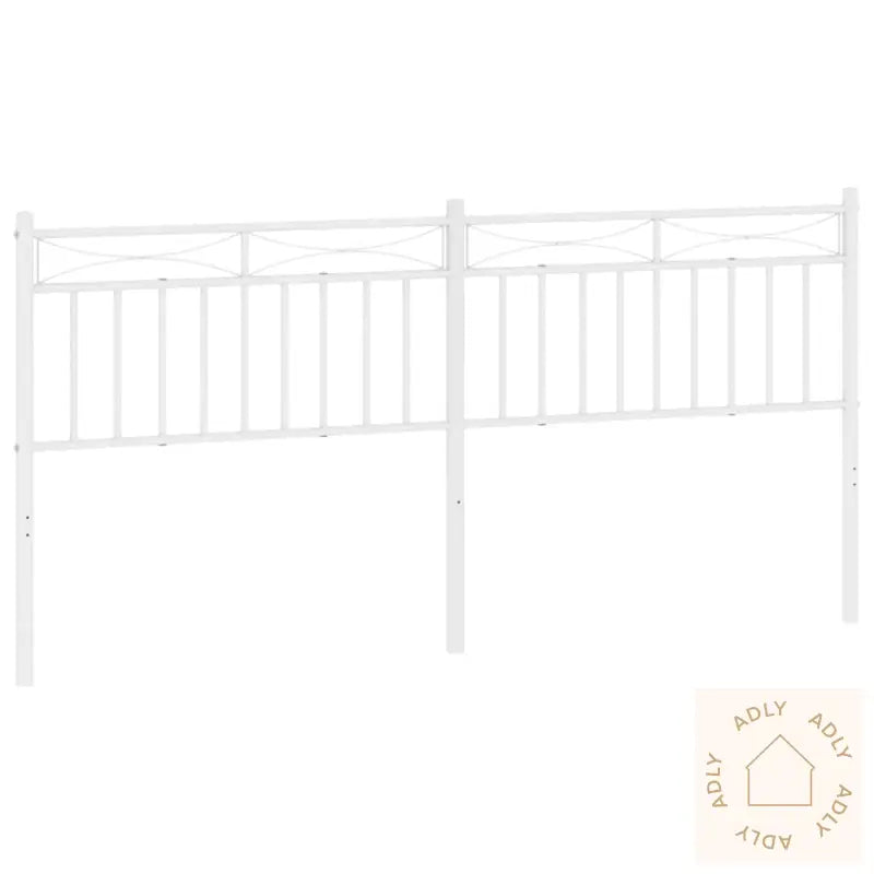 Sengegavl I Metall Hvit 193 Cm