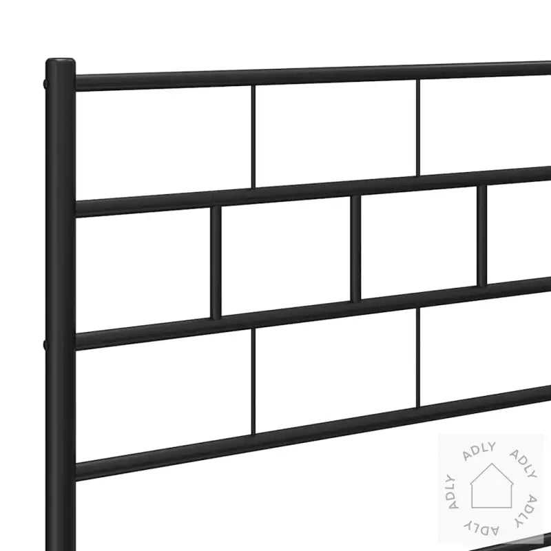 Sengegavl I Metall Svart 180 Cm