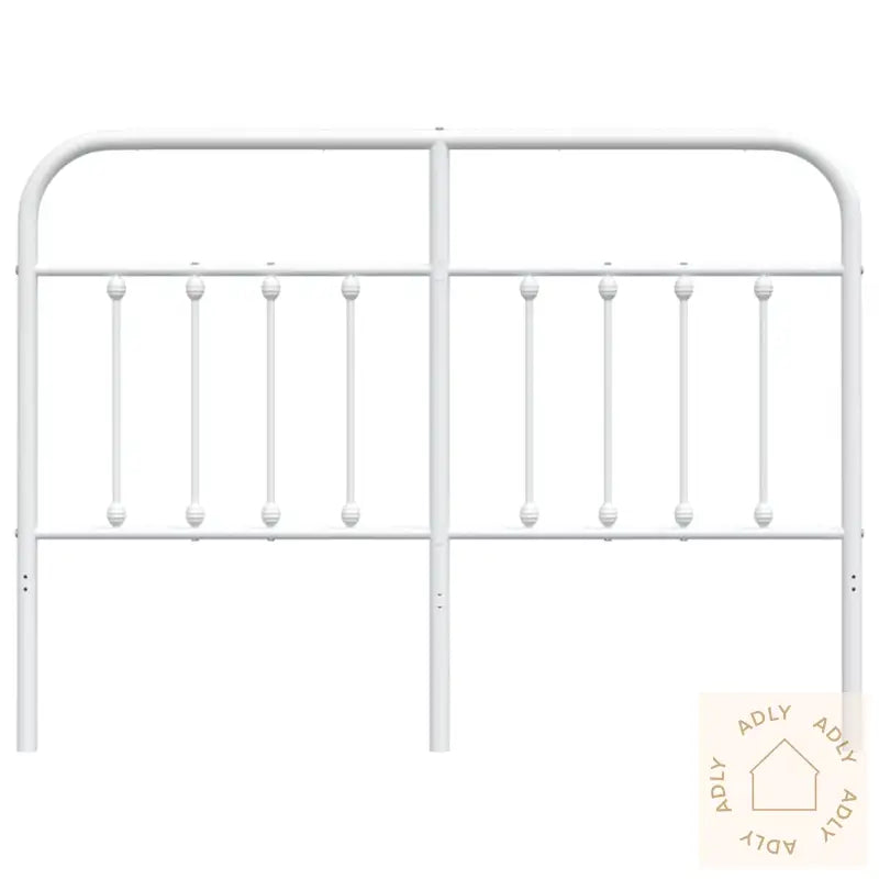 Sengegavl I Metall Hvit 135 Cm