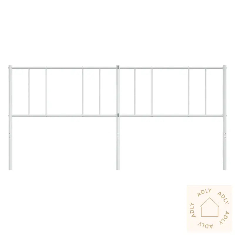 Sengegavl I Metall Hvit 200 Cm