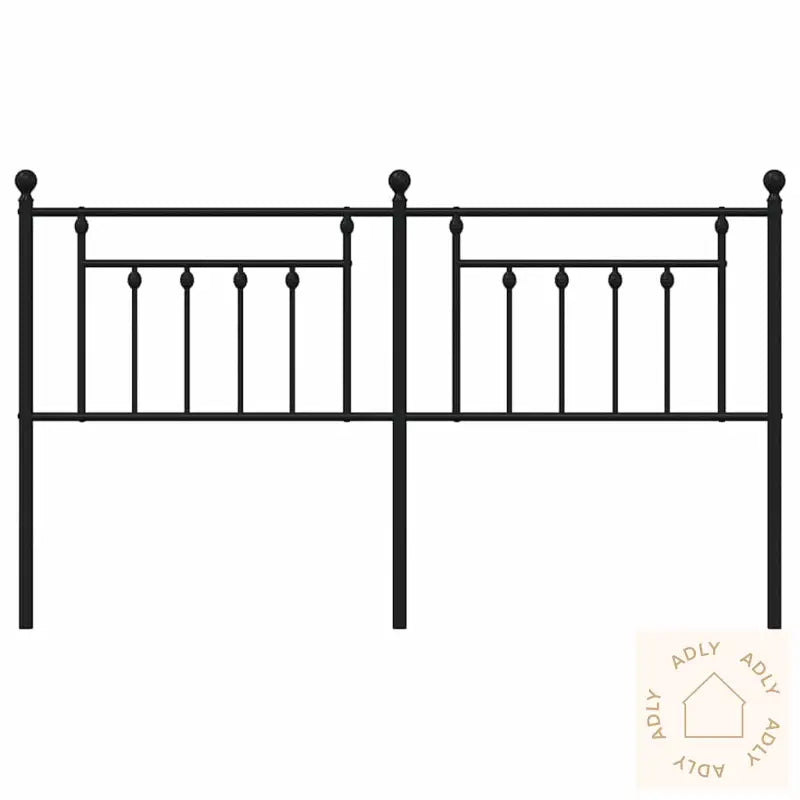 Sengegavl I Metall Svart 180 Cm