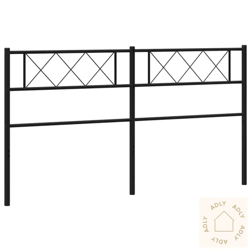 Sengegavl I Metall Svart 193 Cm
