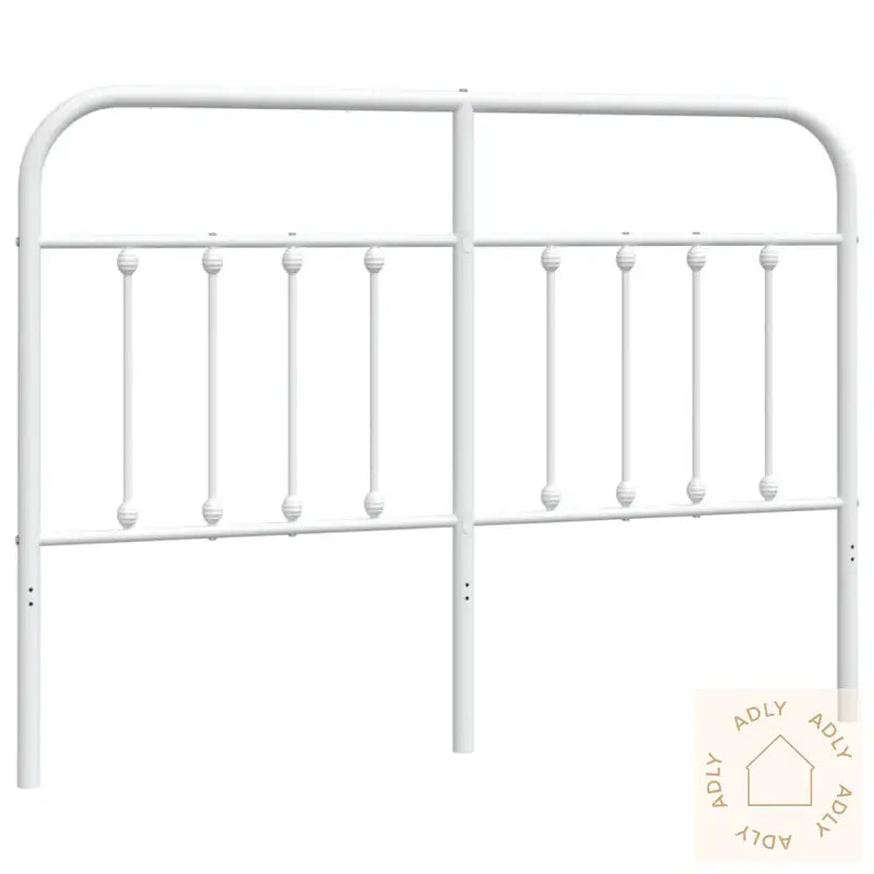 Sengegavl I Metall Hvit 135 Cm