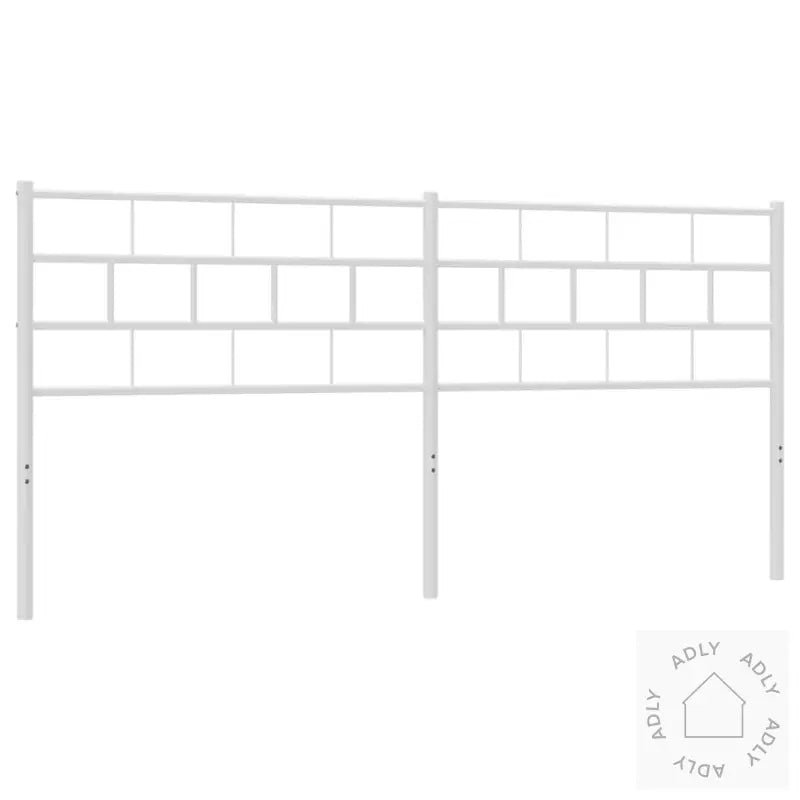 Sengegavl I Metall Hvit 180 Cm