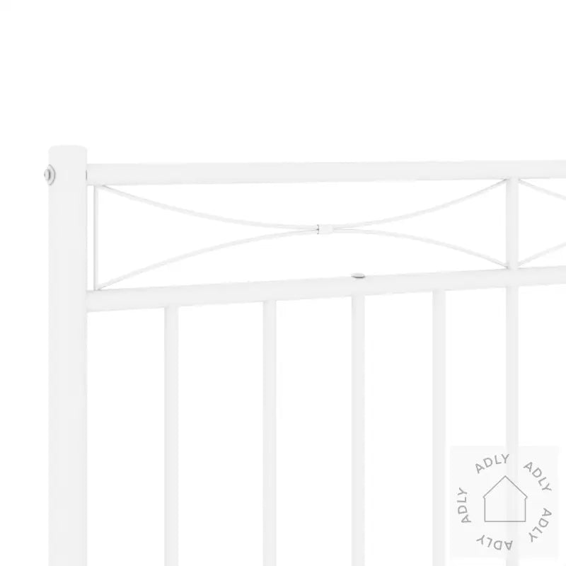 Sengegavl I Metall Hvit 193 Cm