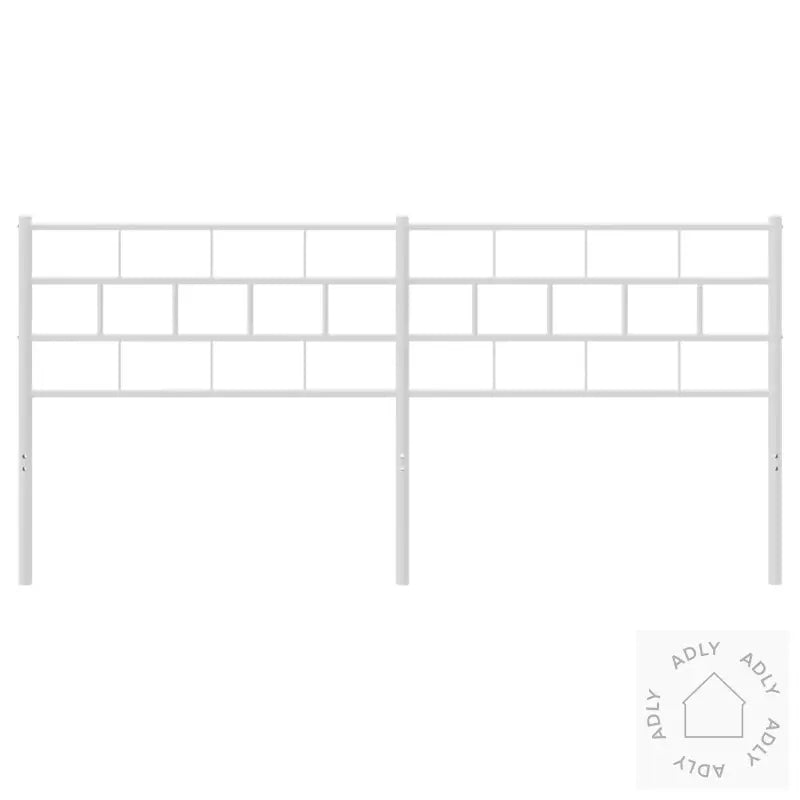 Sengegavl I Metall Hvit 180 Cm