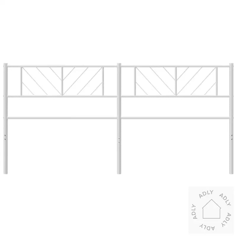 Sengegavl I Metall Hvit 200 Cm