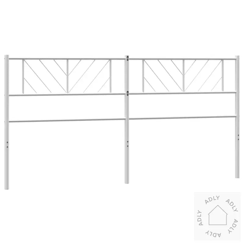 Sengegavl I Metall Hvit 200 Cm