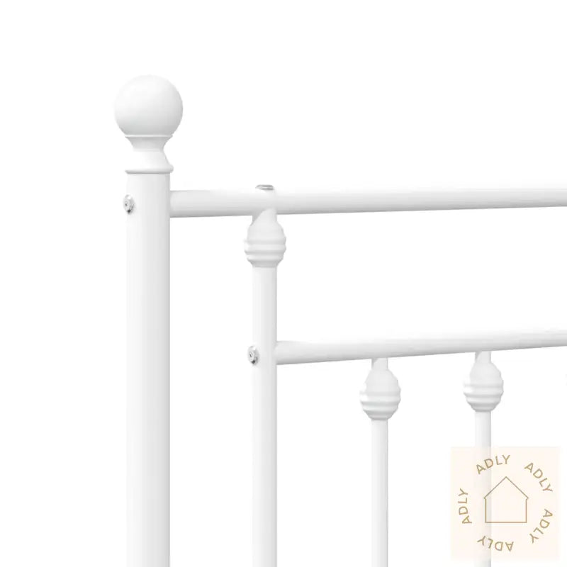 Sengegavl I Metall Hvit 193 Cm