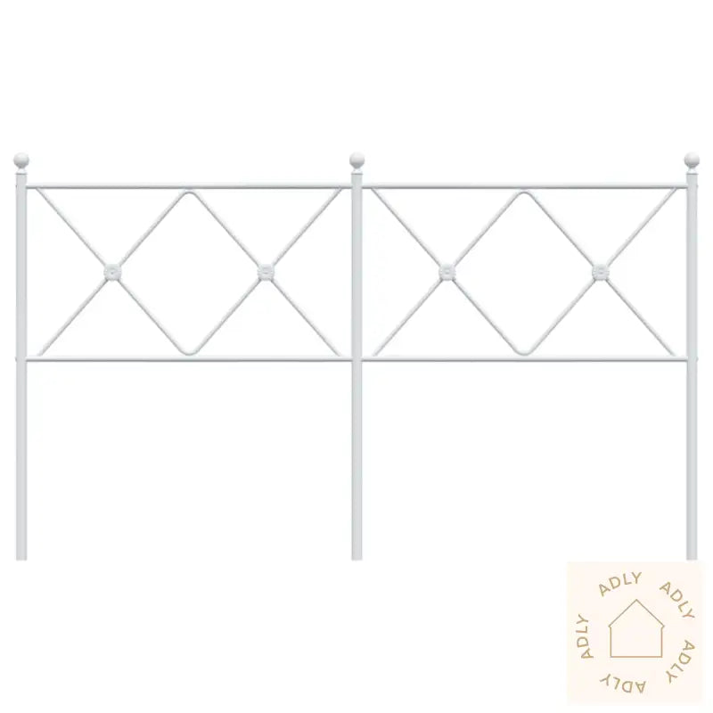 Sengegavl I Metall Hvit 160 Cm