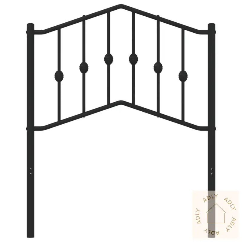 Sengegavl I Metall Svart 75 Cm