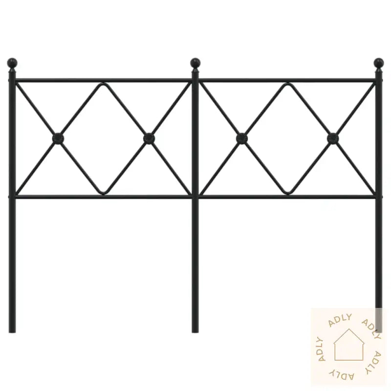 Sengegavl I Metall Svart 120 Cm