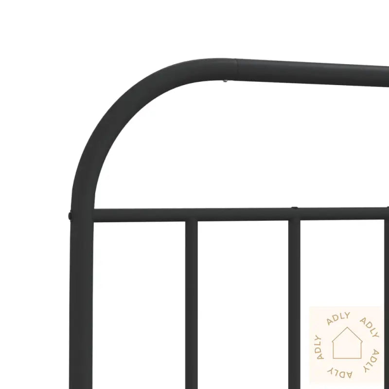 Sengegavl I Metall Svart 120 Cm