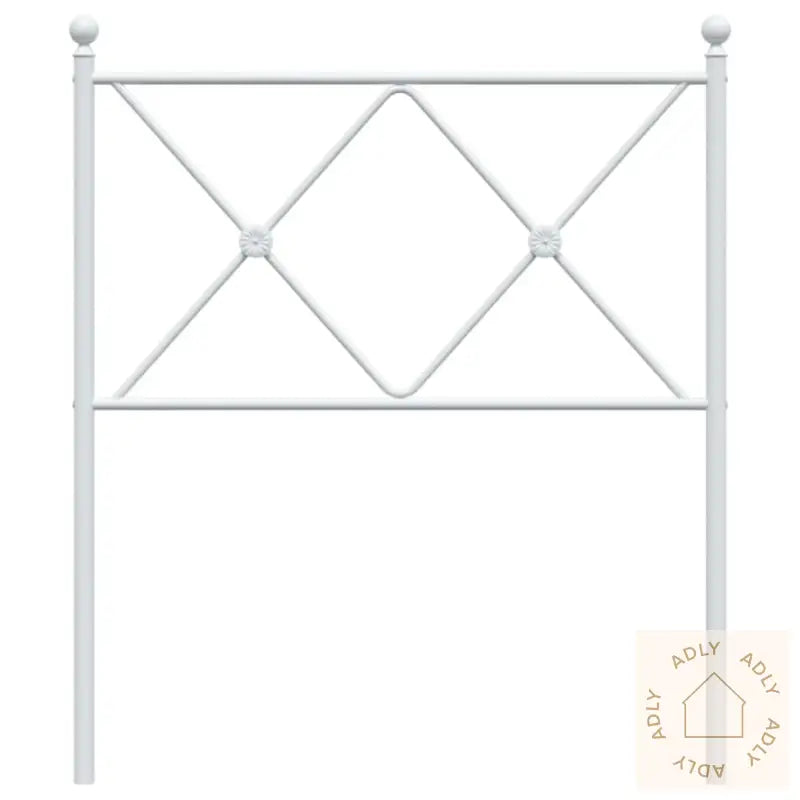 Sengegavl I Metall Hvit 80 Cm