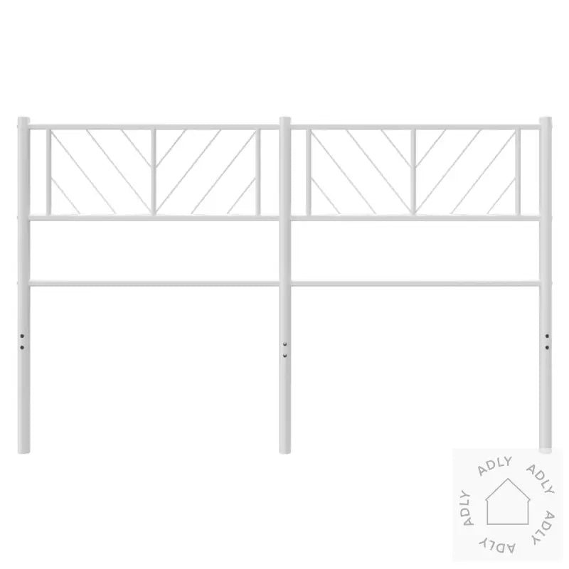 Sengegavl I Metall Hvit 140 Cm
