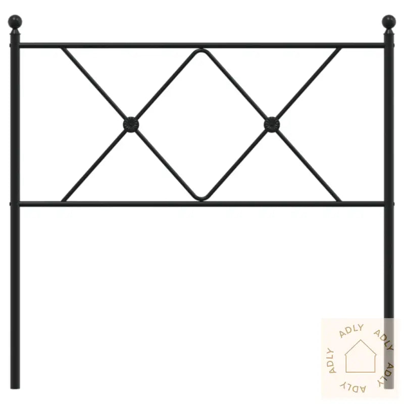 Sengegavl I Metall Svart 90 Cm