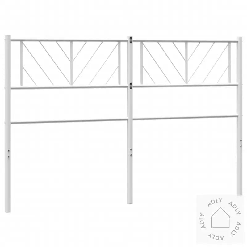 Sengegavl I Metall Hvit 140 Cm