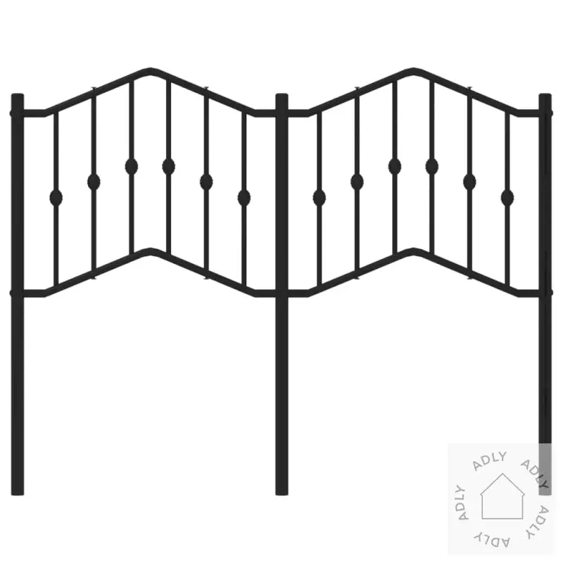 Sengegavl I Metall Svart 120 Cm