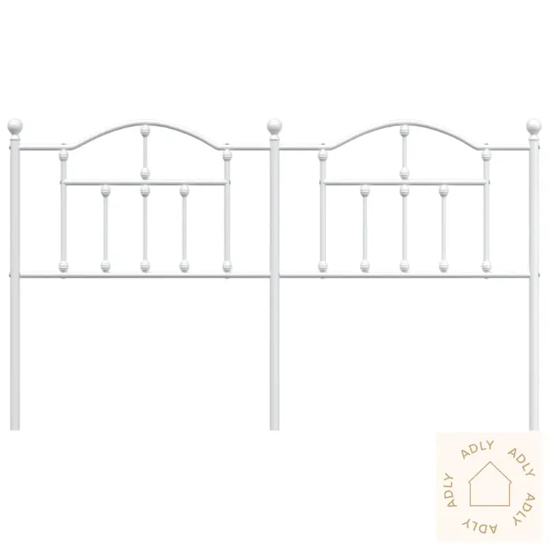 Sengegavl I Metall Hvit 160 Cm