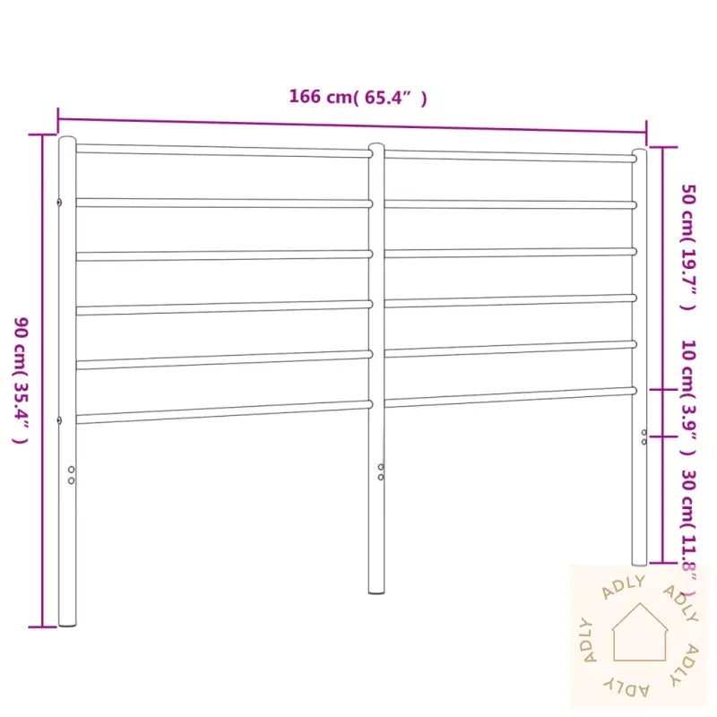 Sengegavl I Metall Hvit 160 Cm