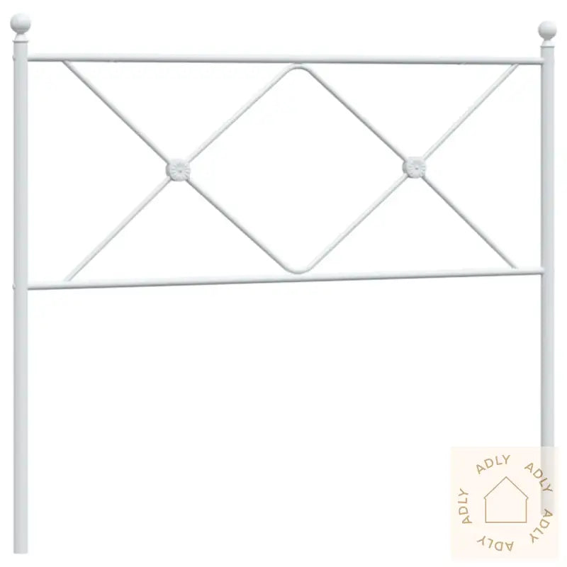 Sengegavl I Metall Hvit 107 Cm