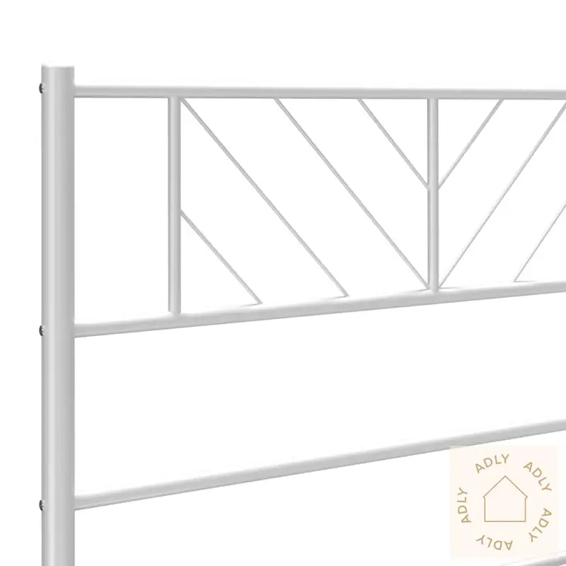 Sengegavl I Metall Hvit 140 Cm