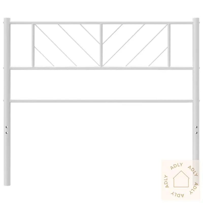Sengegavl I Metall Hvit 90 Cm