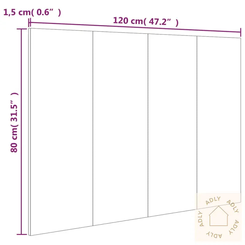 Sengegavl Svart 120X1,5X80 Cm Konstruert Tre