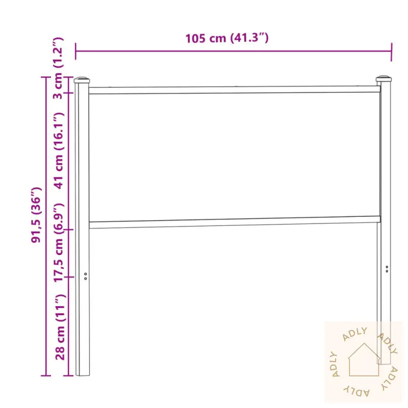 Hodegavl Røkt Eik 100 Cm Konstruert Tre Og Stål
