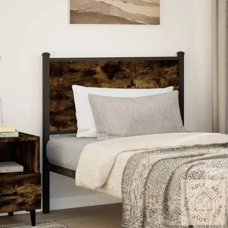 Hodegavl Røkt Eik 75 Cm Konstruert Tre Og Stål