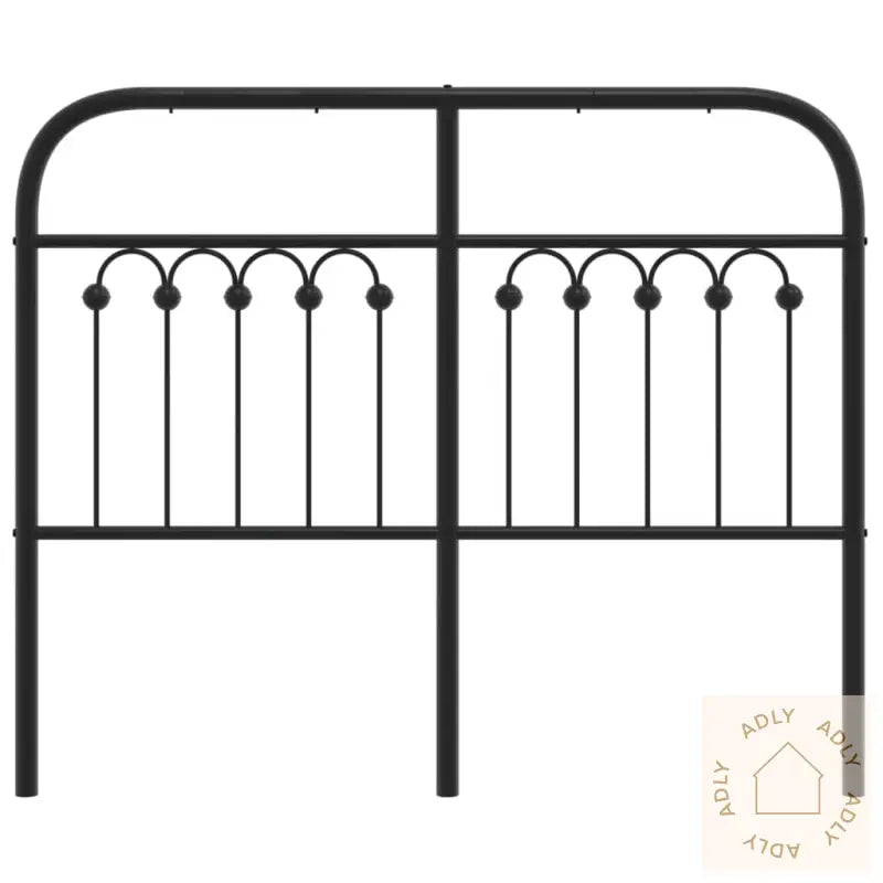 Sengegavl I Metall Svart 120 Cm