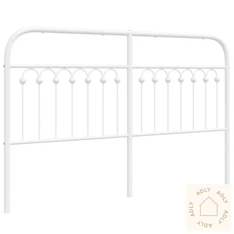 Sengegavl I Metall Hvit 160 Cm