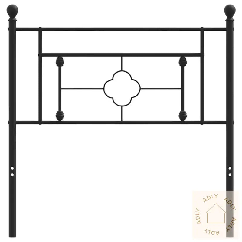 Sengegavl I Metall Svart 100 Cm