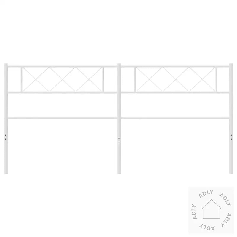 Sengegavl I Metall Hvit 180 Cm