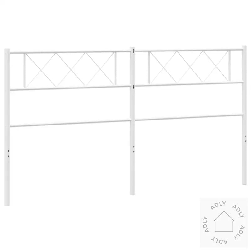 Sengegavl I Metall Hvit 180 Cm