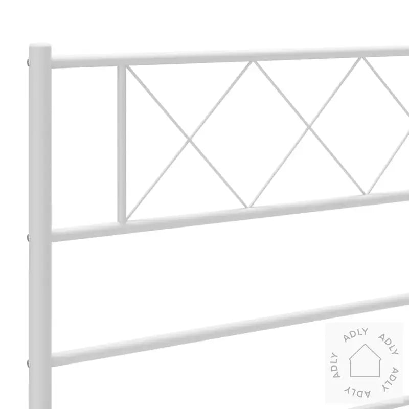 Sengegavl I Metall Hvit 180 Cm